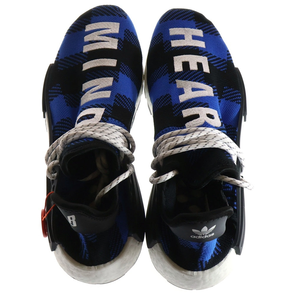 adidas Originals(アディダスオリジナルス) ×PHARRELL WILLIAMS BBC HU NMD BLUE Plaid EF7387 ファレルウィリアムス ヒューノマド ブループレイド ローカットスニーカー ブルー US10/28.0cm