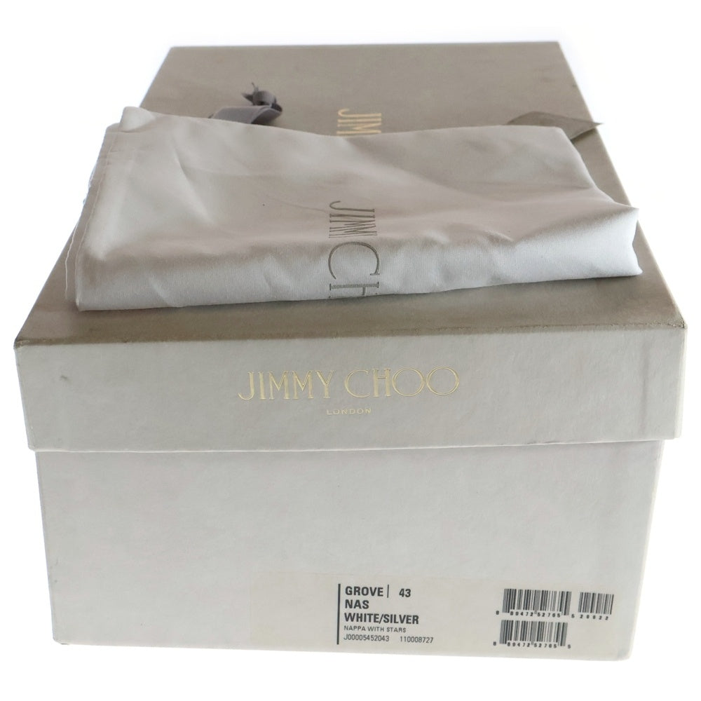 JIMMY CHOO(ジミーチュウ) スター スタッズ レザースリッポン ホワイト