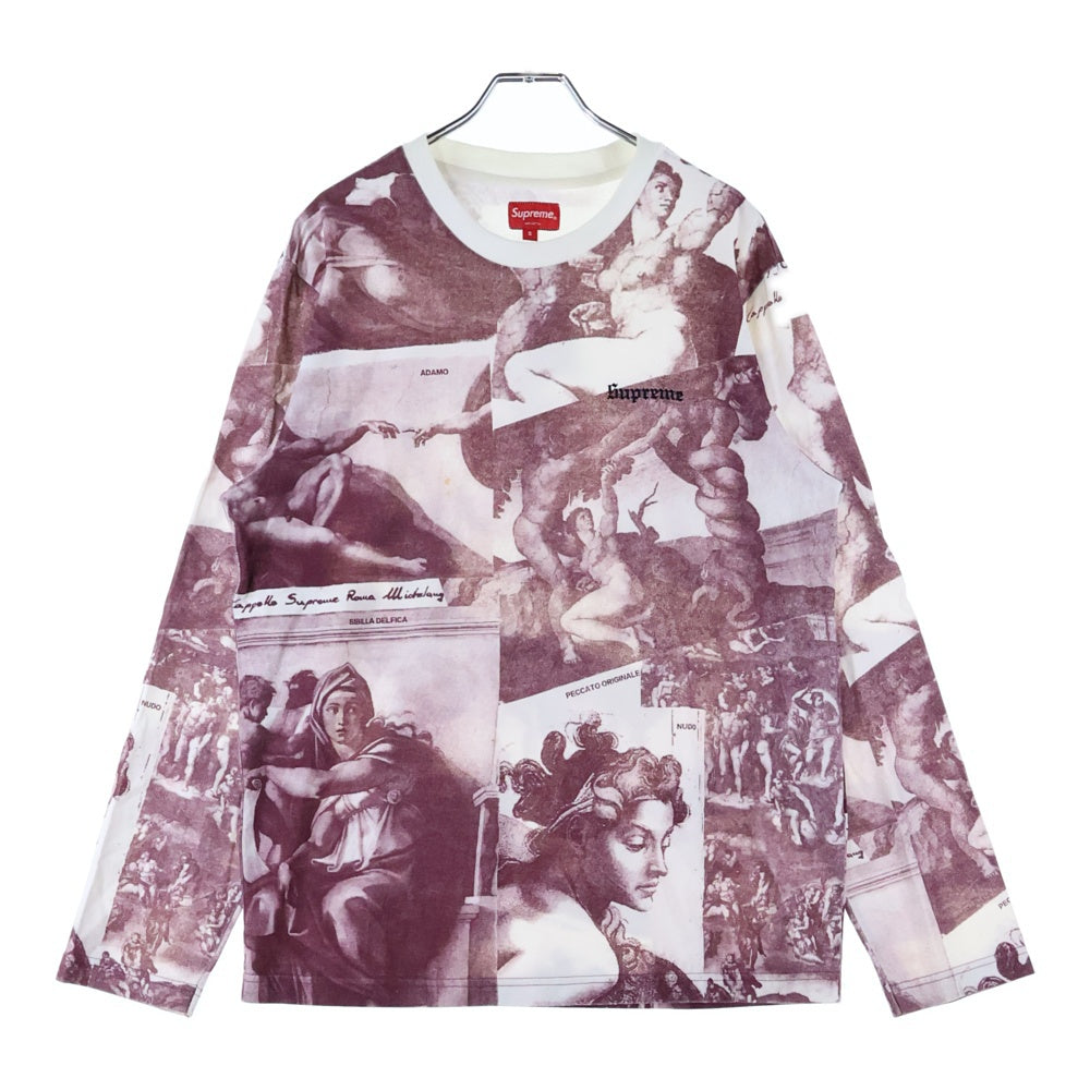 SUPREME(シュプリーム) 17AW Michelangelo L/S Top ミケランジェロ 長袖Tシャツ ロングスリーブカットソー ボルドー