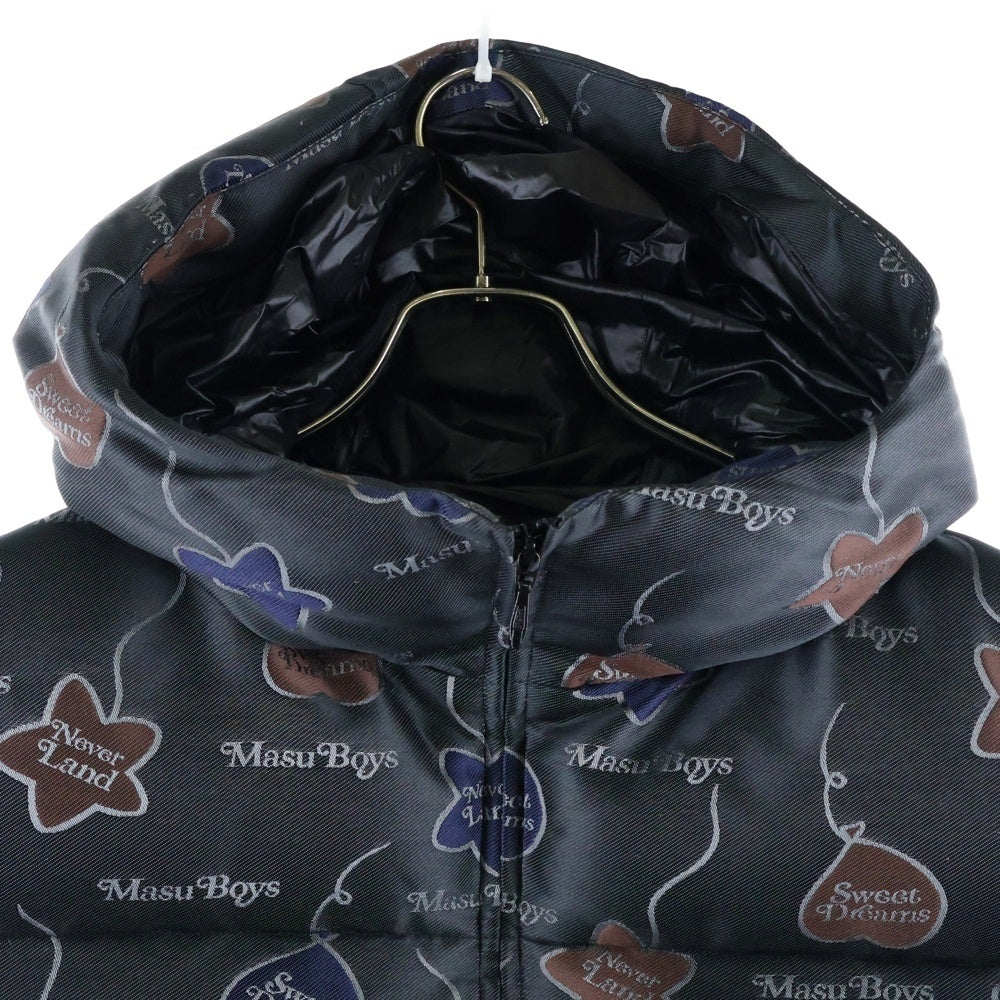 MASU(エムエーエスユー) 24AW FALLING BALLOON DOWN VEST GRAPHIC BY VERDY バルーンダウンベスト ブラック MPFW-VT0124