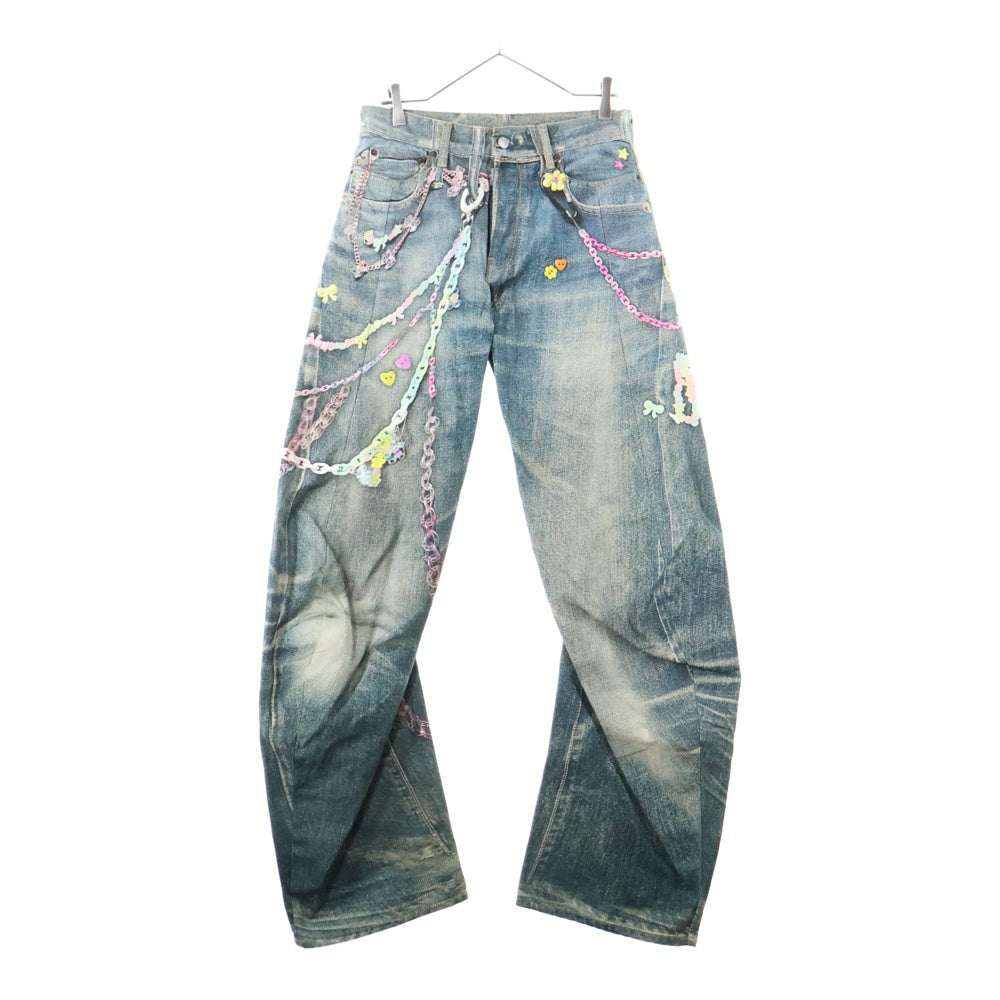 Acne Studios(アクネ ストゥディオズ) LOOSE FITJEANS ルーズフィット チェーンプリント ジーンズ ミッドブルー FN-MN-TROU001070