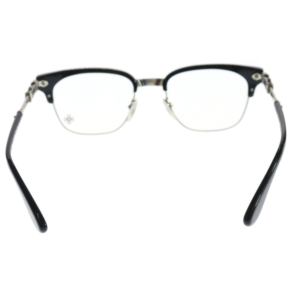 CHROME HEARTS(クロムハーツ) BONENNOISSEUR II テンプルCHクロスハーフリムサングラス ブラック/シルバー