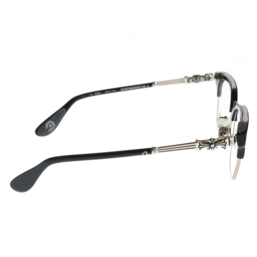 CHROME HEARTS(クロムハーツ) BONENNOISSEUR II テンプルCHクロスハーフリムサングラス ブラック/シルバー