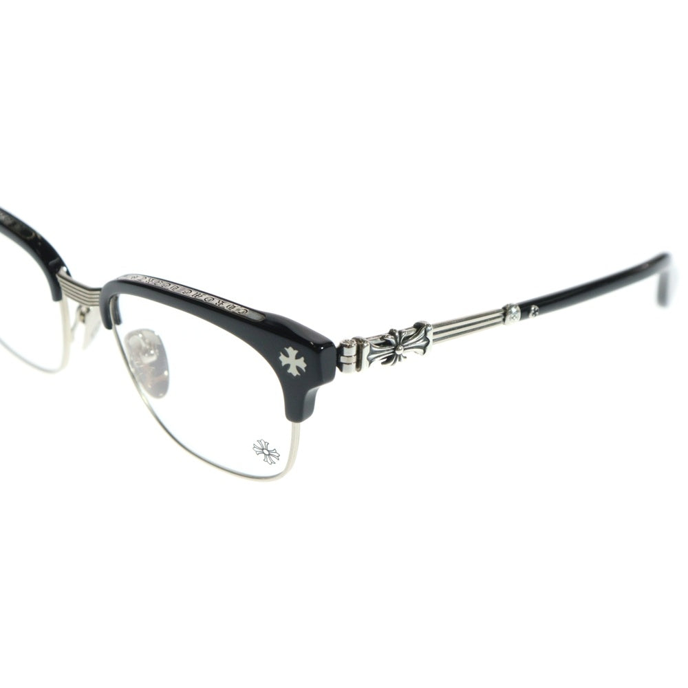 CHROME HEARTS(クロムハーツ) BONENNOISSEUR II テンプルCHクロスハーフリムサングラス ブラック/シルバー