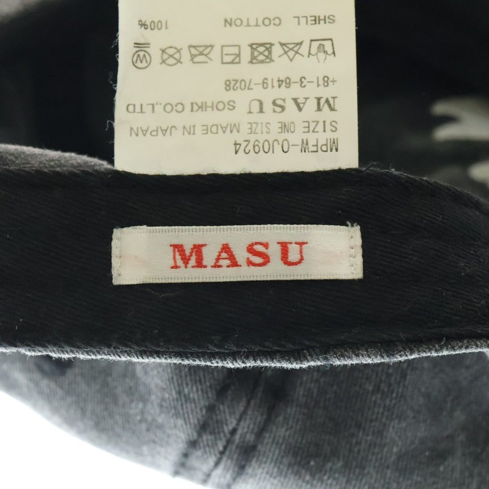 MASU(エムエーエスユー) 24AW ORIGINAL MASU CAP FADED オリジナル エムエーエスユー キャップ 刺繍 グレー MPFW-OJ0924