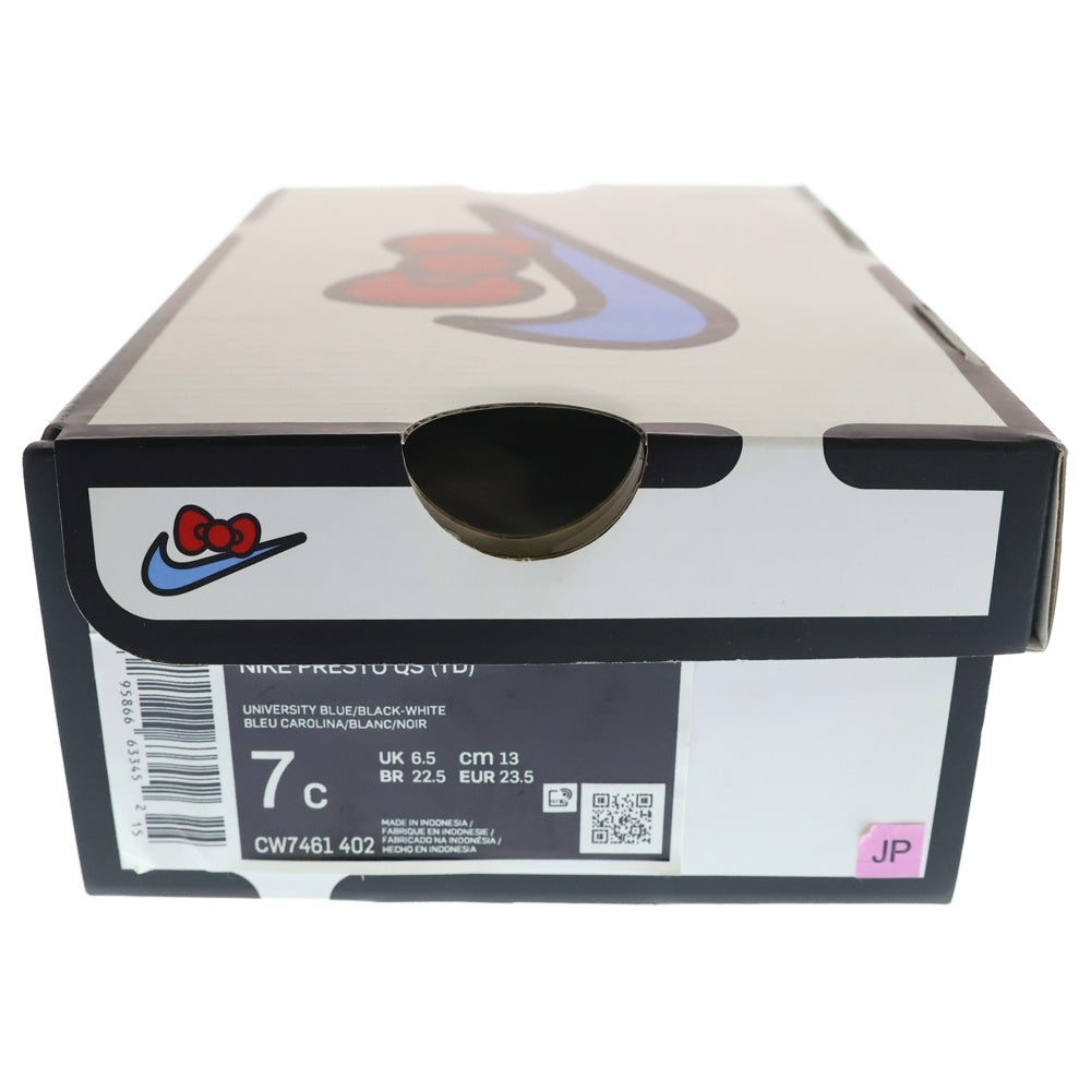 NIKE(ナイキ) ×Hello Kitty TD PRESTO QS UNIVERSITY BLUE CW7461-402 ハローキティプレスト ユニバーシティ ローカットスニーカー ブルー/ホワイト 7c/13cm