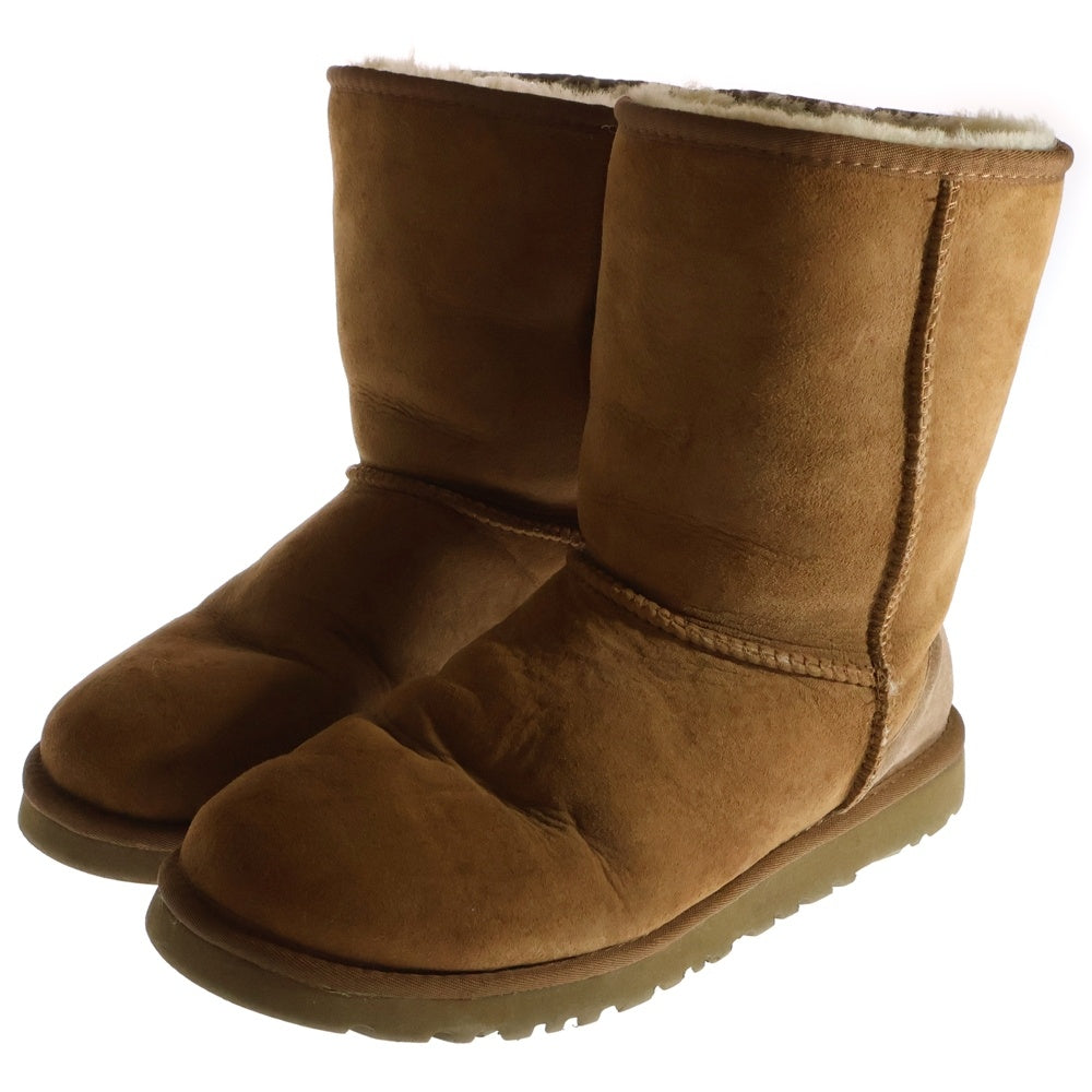 UGG(アグ) ムートン スエードショートブーツ ブラウン F23010D