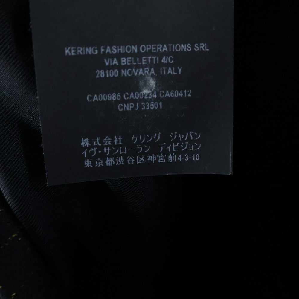 SAINT LAURENT PARIS(サンローランパリ) 金刺繍 ノッチドラペルテーラードジャケット ブラック 630749 Y1B08