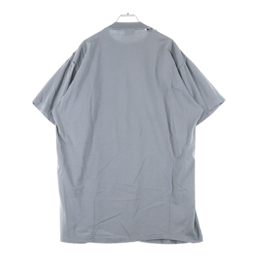BALENCIAGA(バレンシアガ) 25SS HUMAN BEING ヒューマンビーング ダメージ加工Tシャツ 半袖カットソー グレー 824285 TSVV1