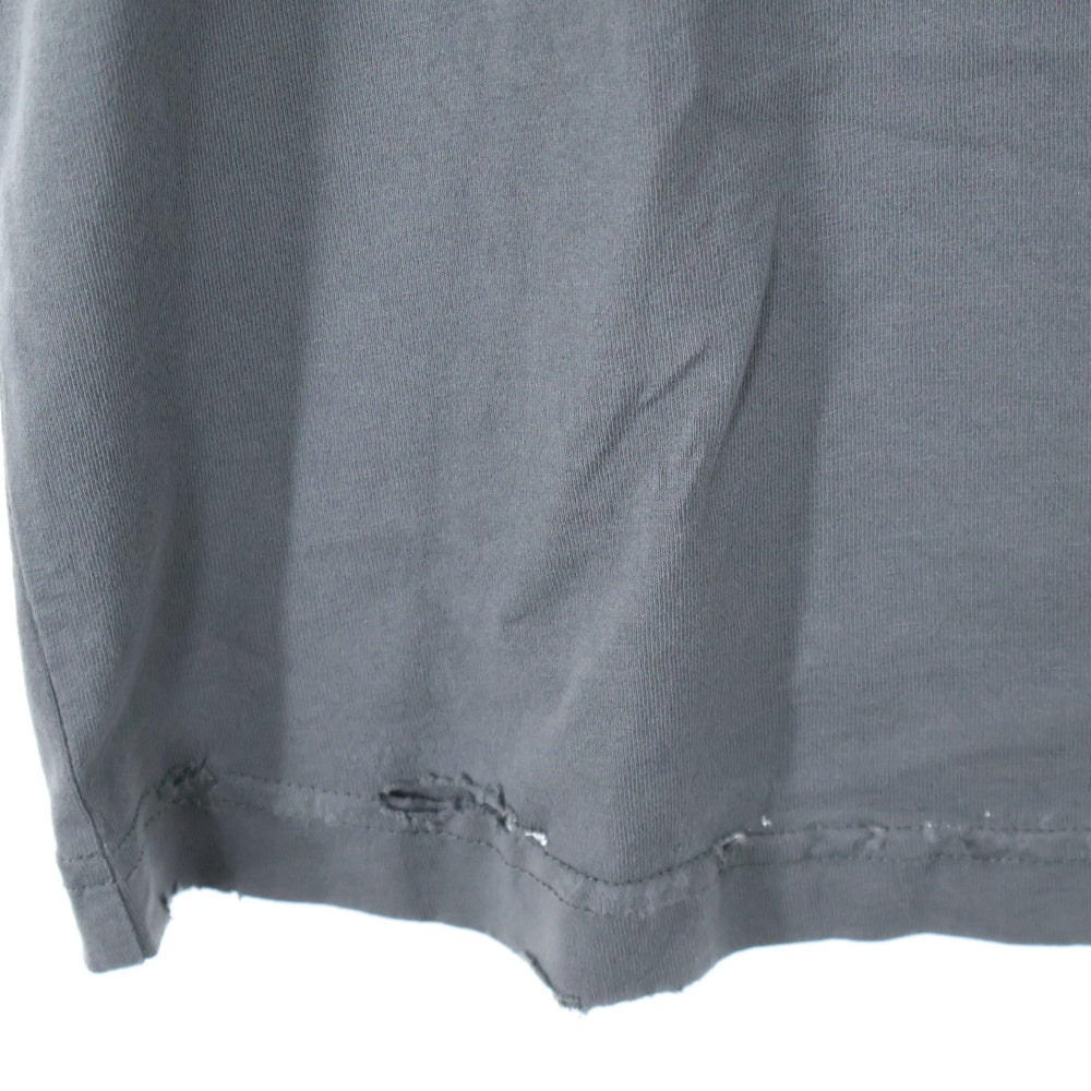 BALENCIAGA(バレンシアガ) 25SS HUMAN BEING ヒューマンビーング ダメージ加工Tシャツ 半袖カットソー グレー 824285 TSVV1