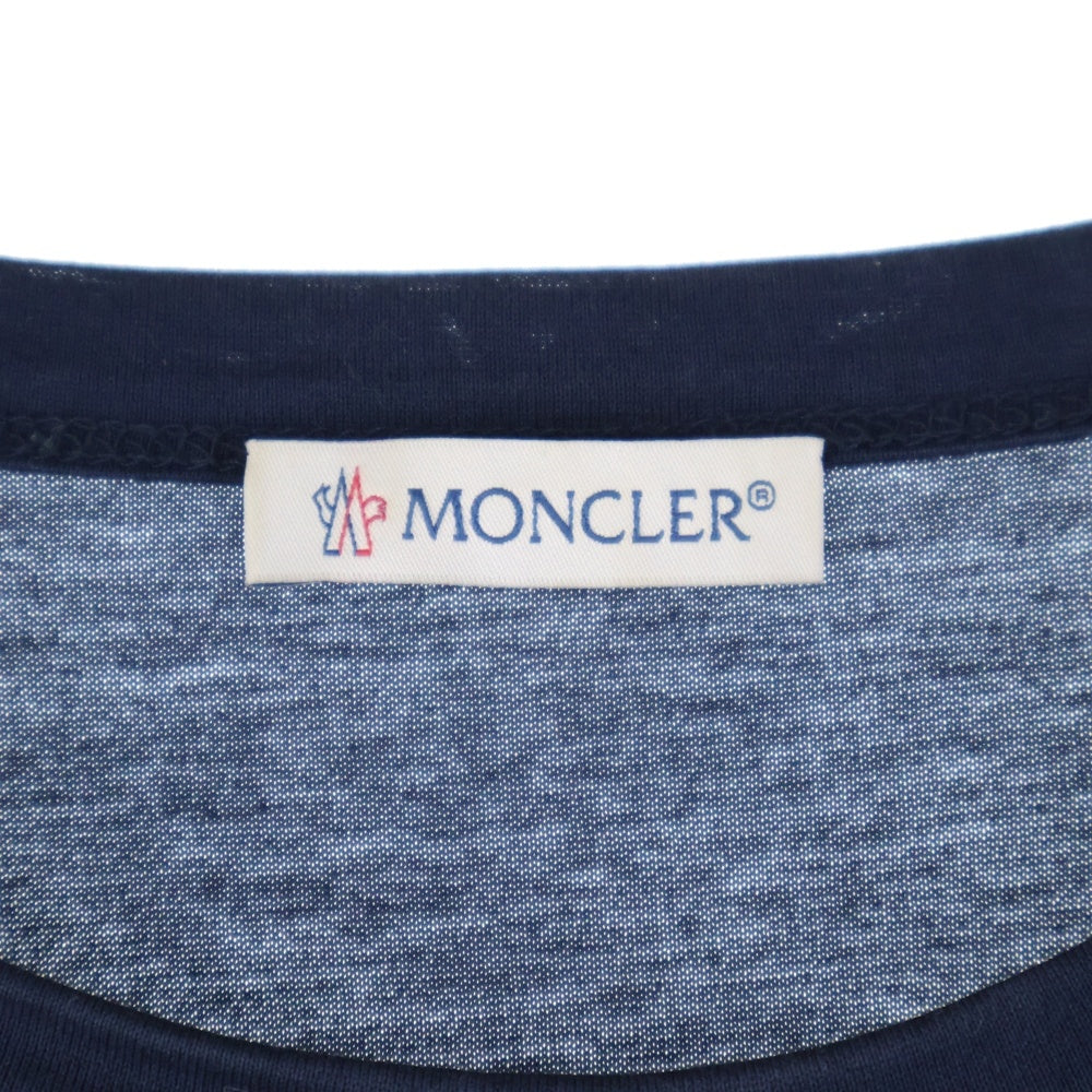 MONCLER(モンクレール) 21SS MAGLIA T-SHIRT マグリア フロントプリントTシャツ 半袖カットソー ネイビー G10918C7D910