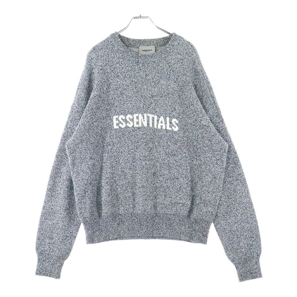 ESSENTIALS FEAR OF GOD(エッセンシャル フィアオブゴッド) FRONT LOGO KNIT フロントロゴ ニットセーター グレー RN090233