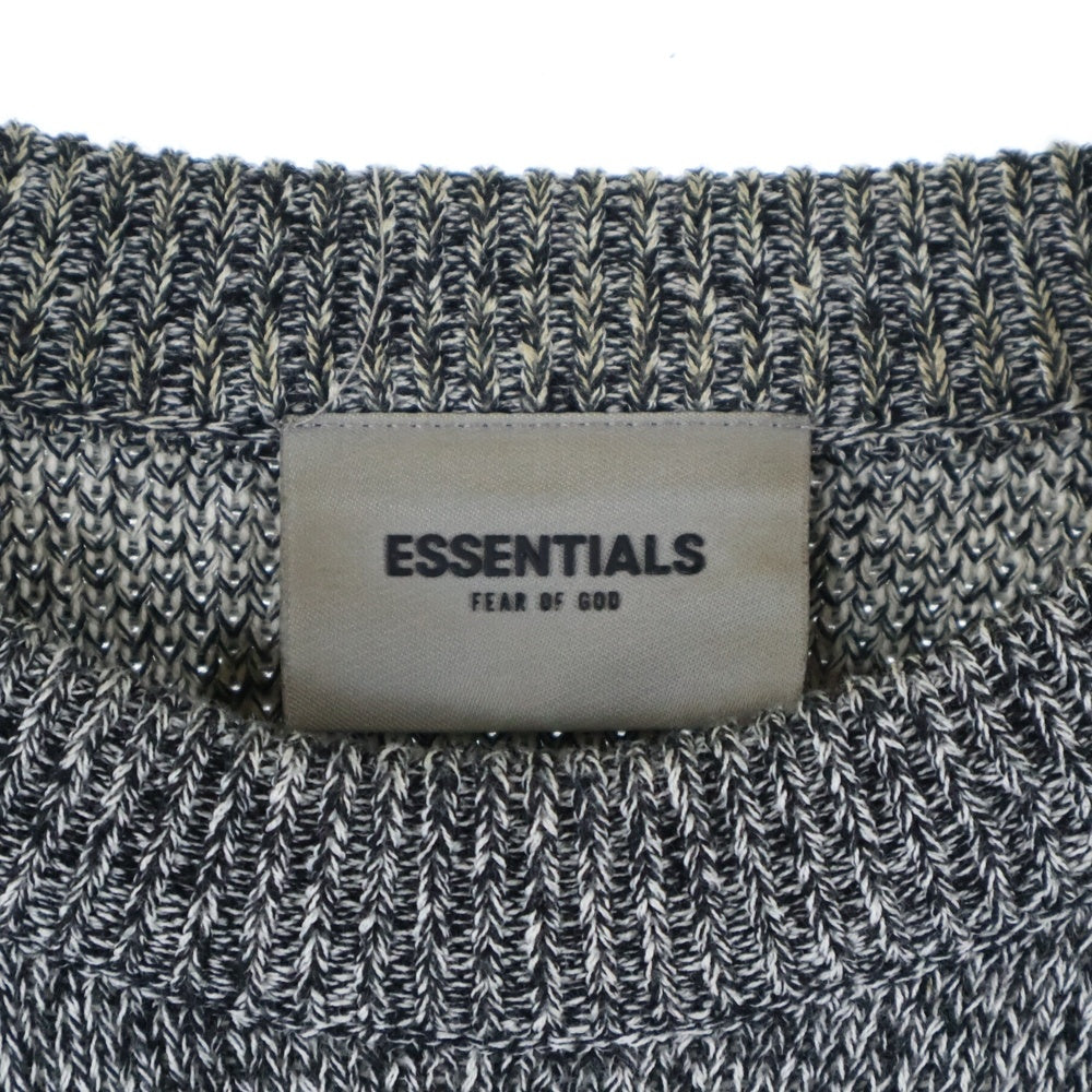 ESSENTIALS FEAR OF GOD(エッセンシャル フィアオブゴッド) FRONT LOGO KNIT フロントロゴ ニットセーター グレー RN090233