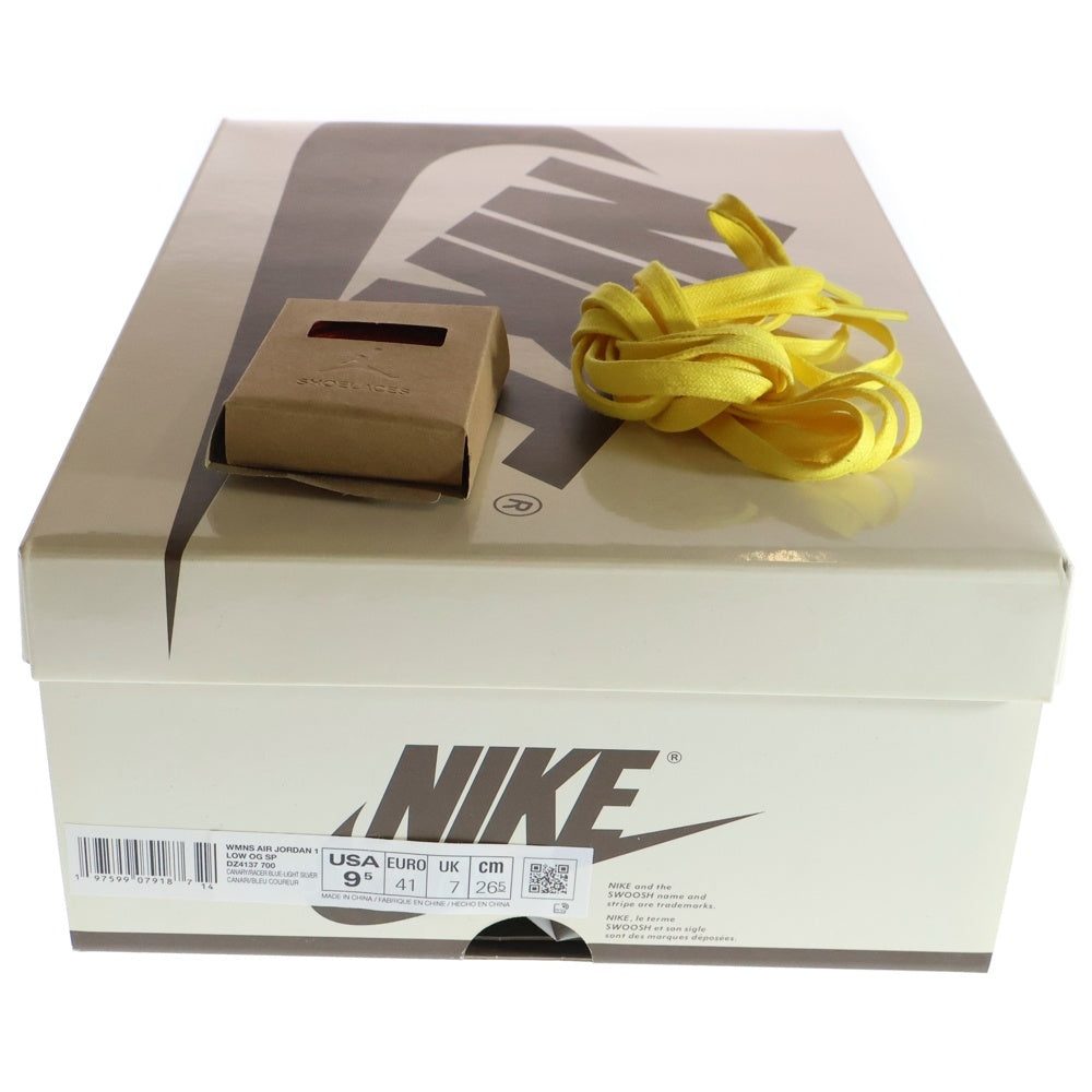 NIKE(ナイキ) ×TRAVIS SCOTT WMNS AIR JORDAN 1 RETRO LOW OG Canary DZ4137-700 トラヴィス スコット ウィメンズ エアジョーダン1 カナリー ローカットスニーカー