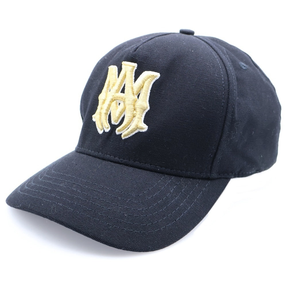 AMIRI(アミリ) FULL CANVAS MA HAT ロゴ刺繍キャップ ブラック SRAMHACP1052SMRCNA10