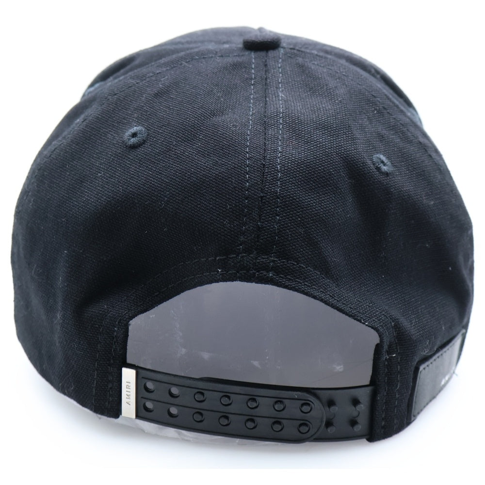 AMIRI(アミリ) FULL CANVAS MA HAT ロゴ刺繍キャップ ブラック SRAMHACP1052SMRCNA10
