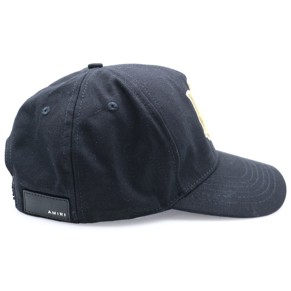 AMIRI(アミリ) FULL CANVAS MA HAT ロゴ刺繍キャップ ブラック SRAMHACP1052SMRCNA10