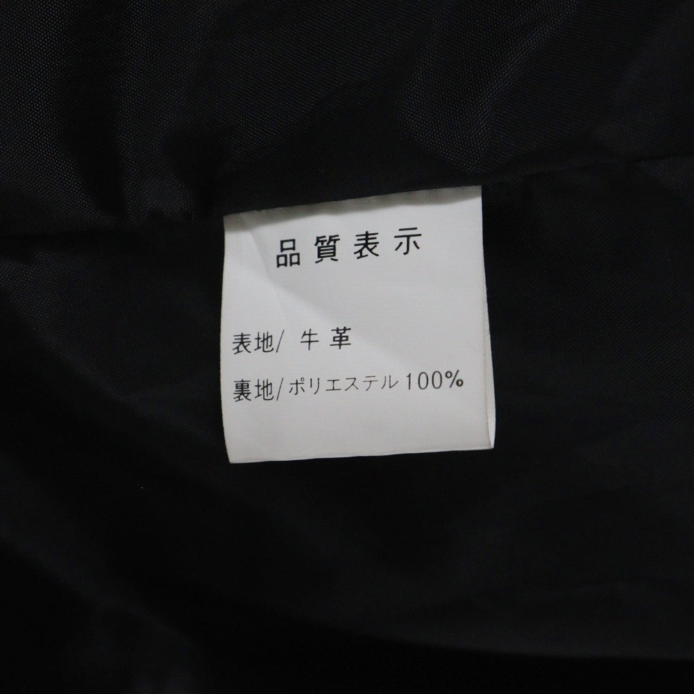 NO BRAND(ノーブランド) ジップアップ ダブル ライダースジャケット ブラック