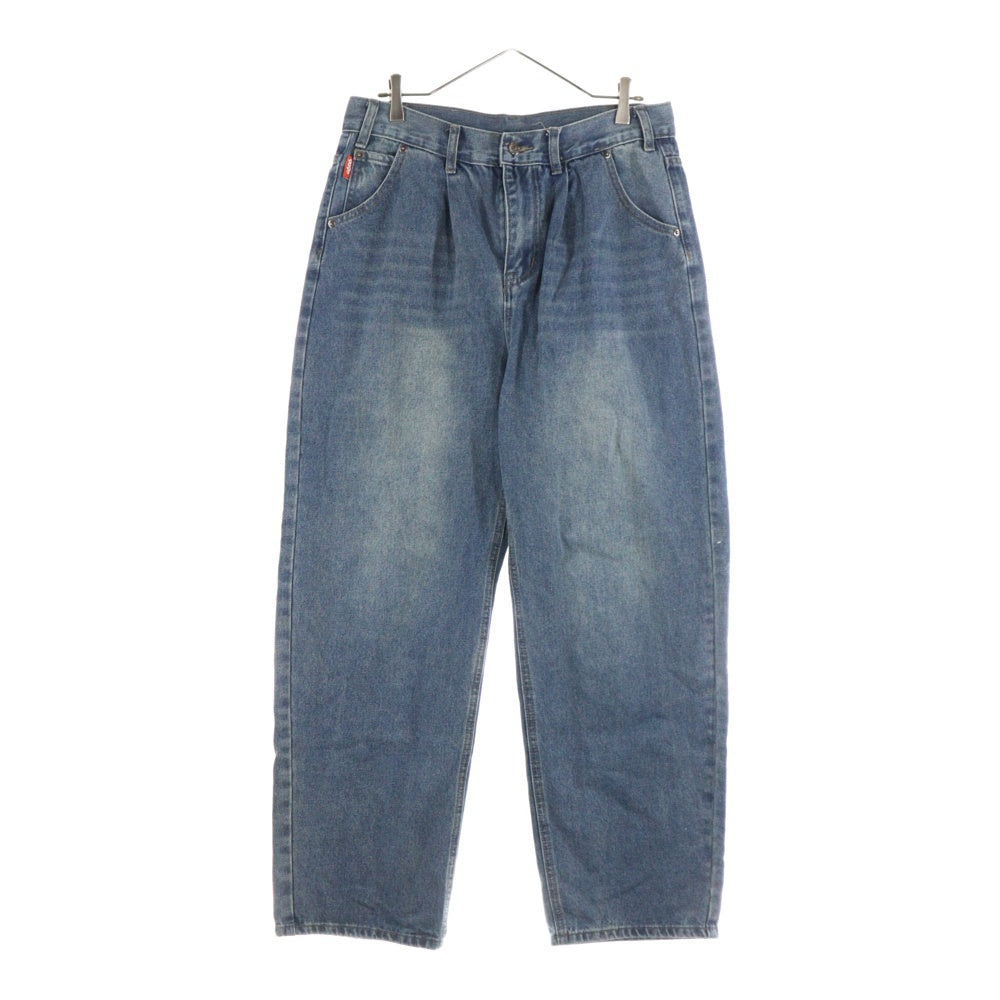 9090(ナインティナインティ) KING LOGO VINTAGE DENIM キング ロゴ ビンテージ ストレートデニム ロゴ刺繍 インディゴ