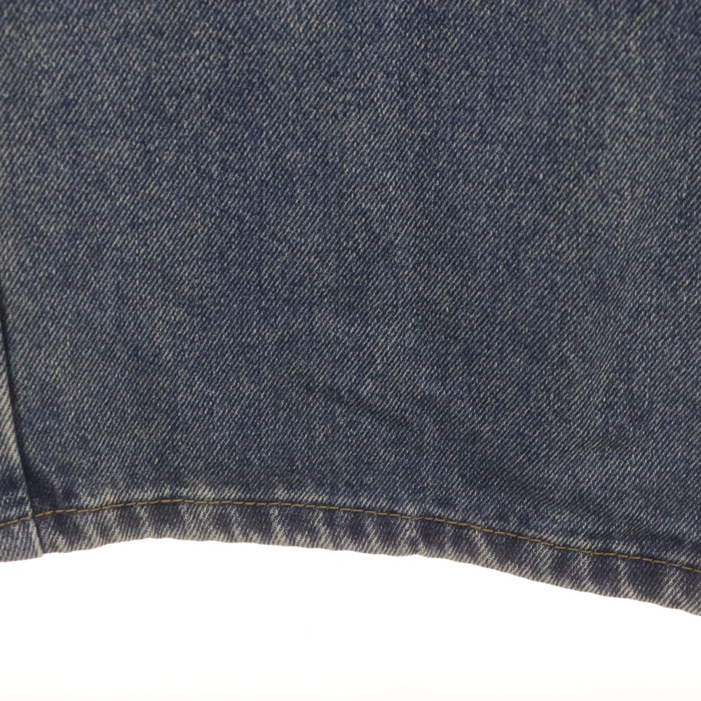 9090(ナインティナインティ) KING LOGO VINTAGE DENIM キング ロゴ ビンテージ ストレートデニム ロゴ刺繍 インディゴ