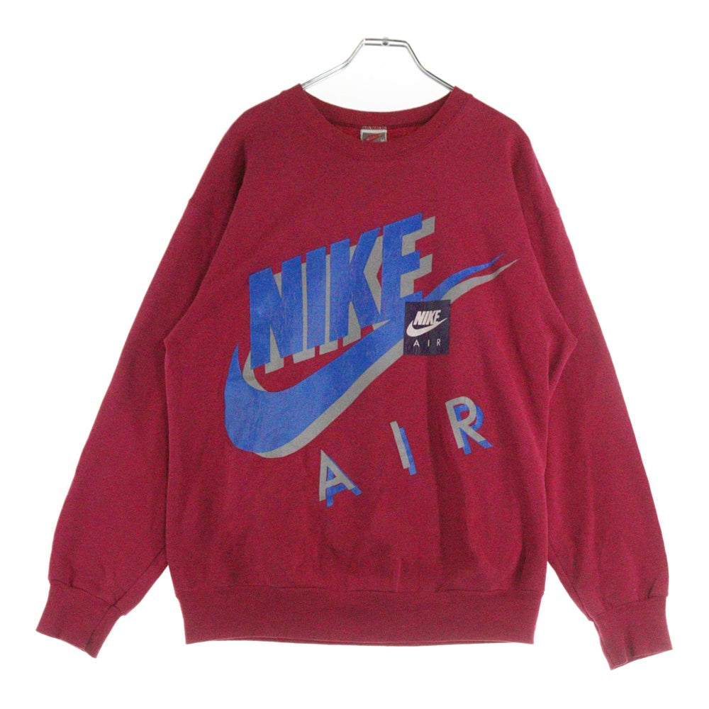 NIKE(ナイキ) 90s USA製 銀タグ スウェット ロゴプリント レッド