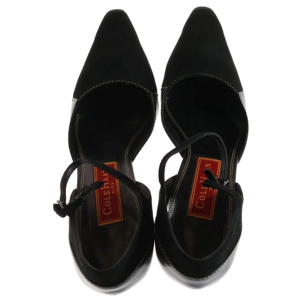 COLE HAAN(コール ハーン) CALLISTA スウェードレザー ハイヒールパンプス サンダル ブラック D11777