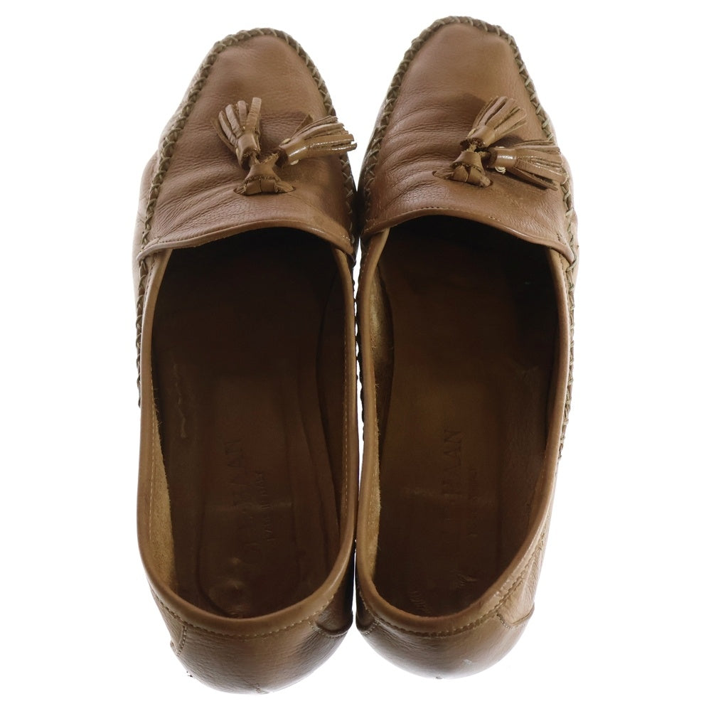 COLE HAAN(コール ハーン) タッセル ローヒール レザー ローファー パンプス シューズ ブラウン F6144