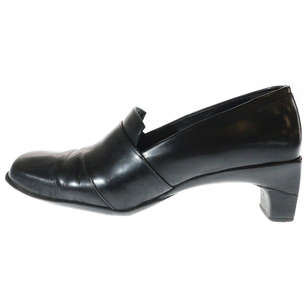 COLE HAAN(コール ハーン) MOD スクエアトゥー ハイヒール レザーシューズ ブラック D11315