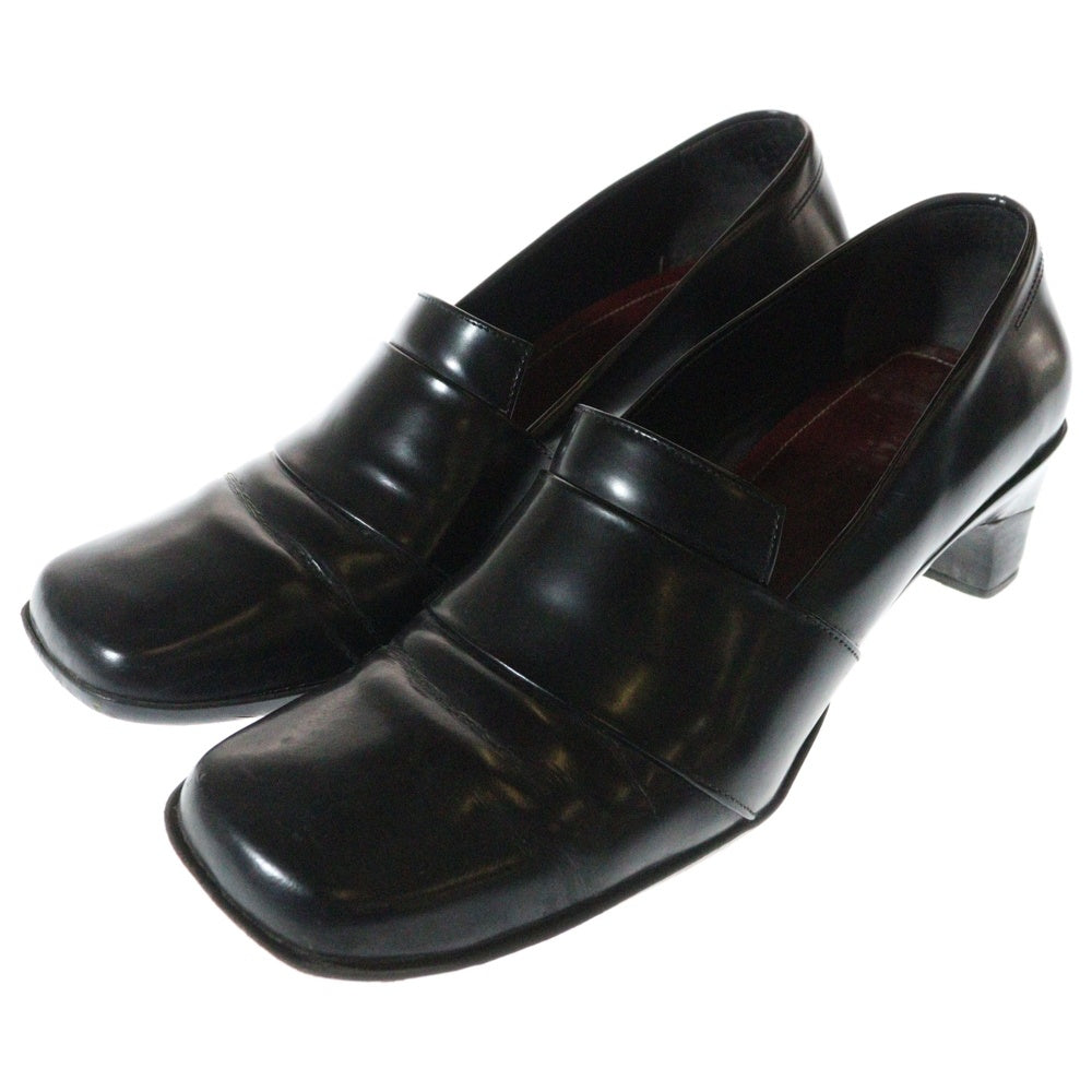 COLE HAAN(コール ハーン) MOD スクエアトゥー ハイヒール レザーシューズ ブラック D11315