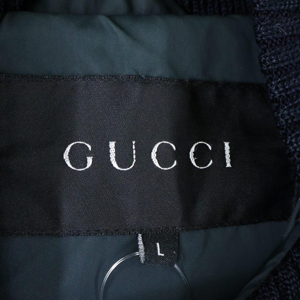 GUCCI(グッチ) ジップアップ パファー ダウンジャケット ブラック