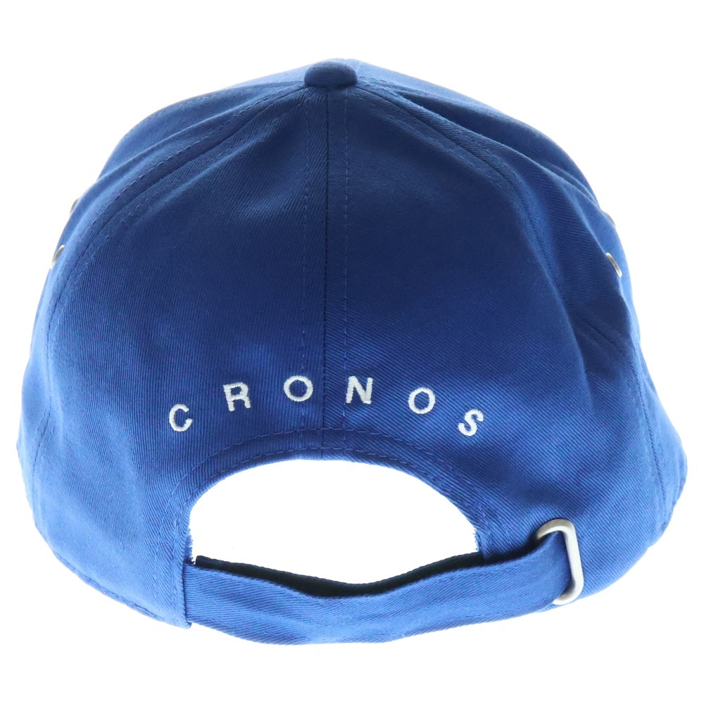 CRONOS(クロノス) Visor Trim Logo Cap ロゴ刺繍キャップ C06-CP-2505JG ブルー