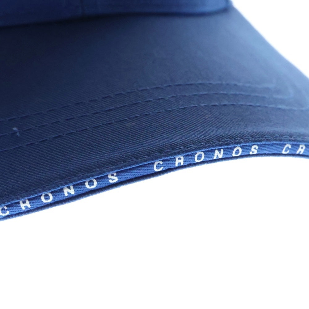CRONOS(クロノス) Visor Trim Logo Cap ロゴ刺繍キャップ C06-CP-2505JG ブルー