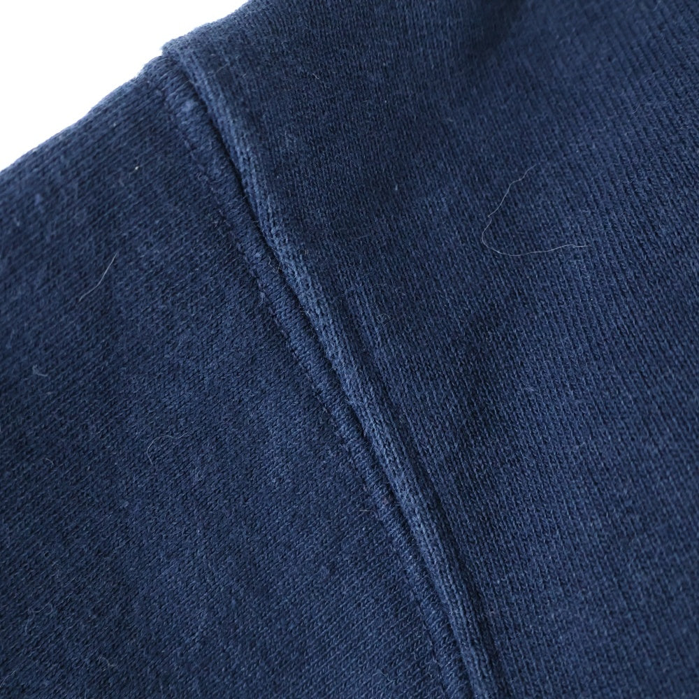 SUPREME(シュプリーム) 17AW Zig Zag Stitch Panel Crewneck ロゴパネルスウェットトレーナー ネイビー