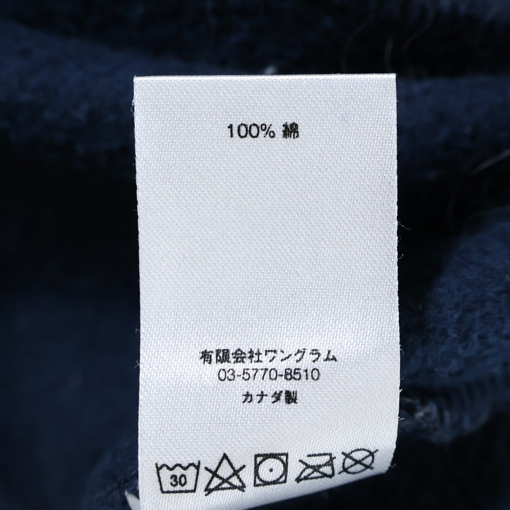 SUPREME(シュプリーム) 17AW Zig Zag Stitch Panel Crewneck ロゴパネルスウェットトレーナー ネイビー