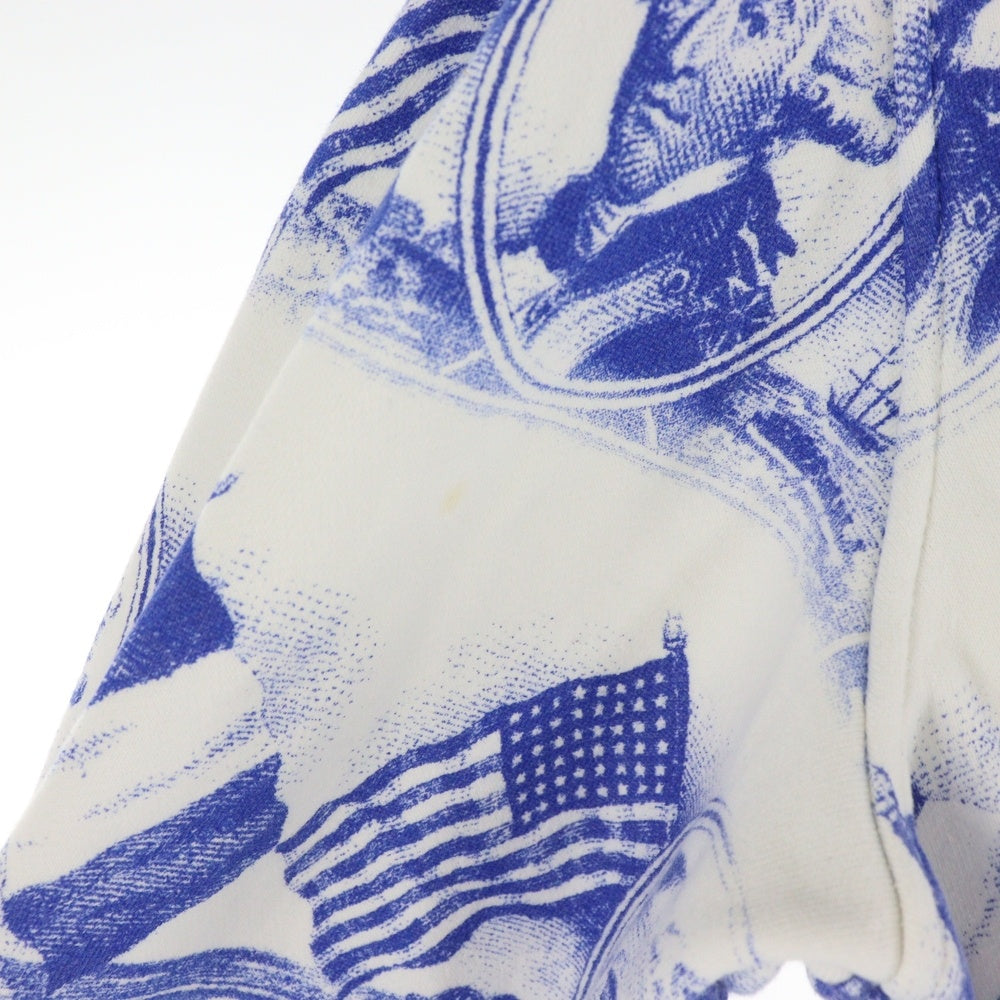 Lafayette(ラファイエット) 15AW LOGO ALL OVER SWEATSHIRT LFT15AW019 ロゴ プルオーバーパーカースウェットシャツ ホワイト/ブルー
