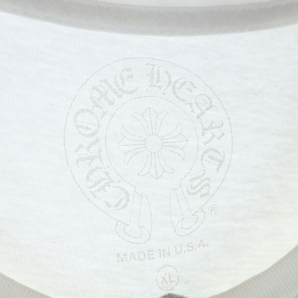 CHROME HEARTS(クロムハーツ) BACK CEMETERY CROSS TEE バックセメタリークロス 半袖Tシャツ カットソー ホワイト/ブルー