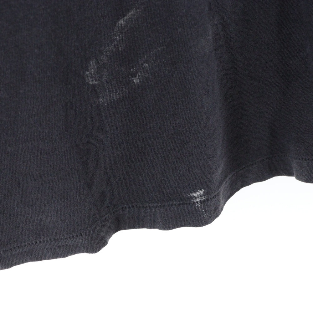 READY MADE(レディメイド) 24SS T-SHIRT PEACE ピース 両面プリント ダメージ加工 クルーネック カットソー 半袖Tシャツ ブラック RE-CO-BK-00-00-280