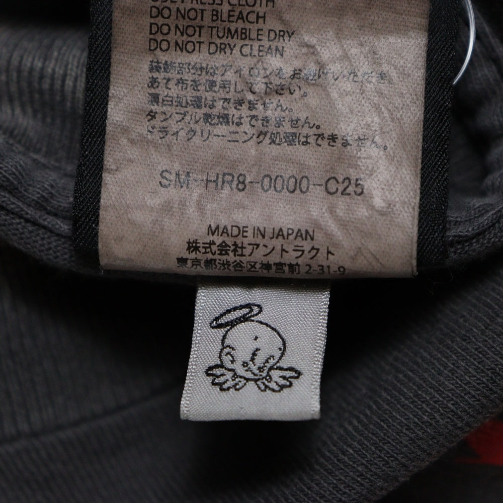 SAINT MICHAEL(セントマイケル) 25SS COMPLETE CONTRL KK SS TEE ヴィンテージ加工半袖Tシャツ クルーネックカットソー ブラック SM-HR8-0000-C25