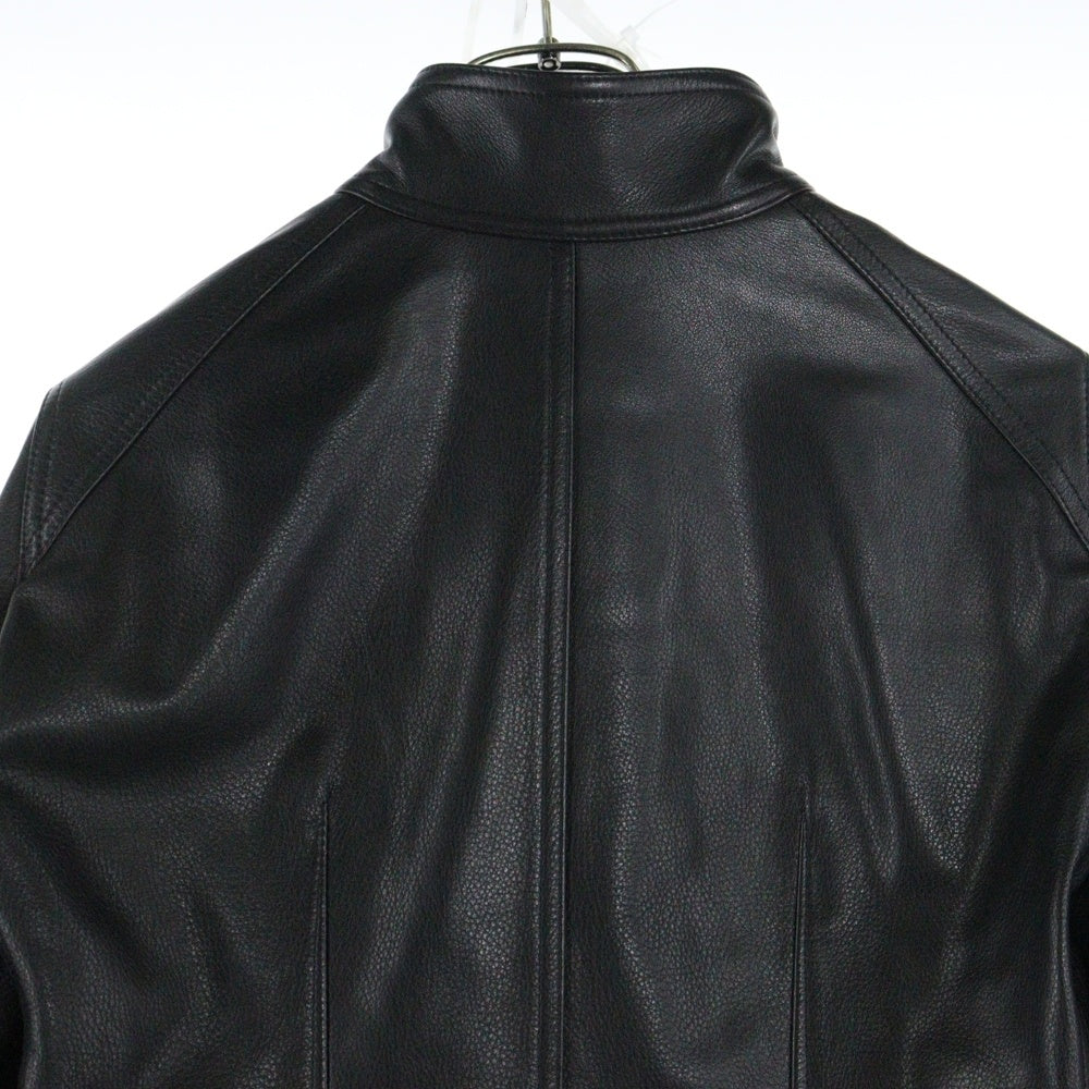 Rick Owens(リックオウエンス) Intarsia インターシャ カウレザージャケット ブラック RU02B2761-LC
