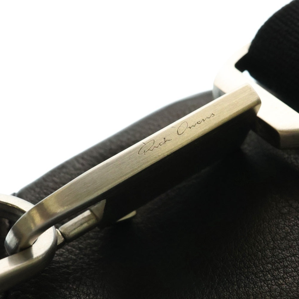 Rick Owens(リックオウエンス) Hollywood Geo バムバッグ レザーポーチ ボディバッグ ブラック 251232M171007