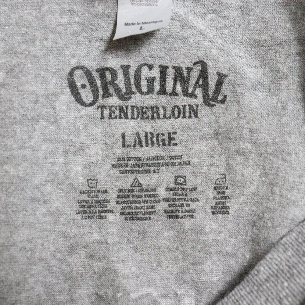 TENDERLOIN(テンダーロイン) 22SS TEE 2A フロントロゴプリント 半袖Tシャツカットソー グレー