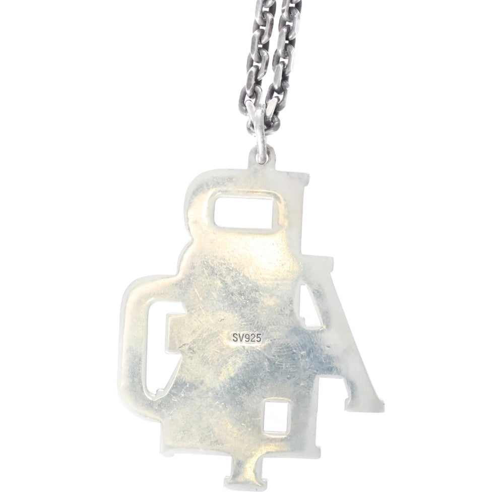 A BATHING APE(アベイシングエイプ) LOGO NECKLESS レイヤードロゴ ネックレス シルバー