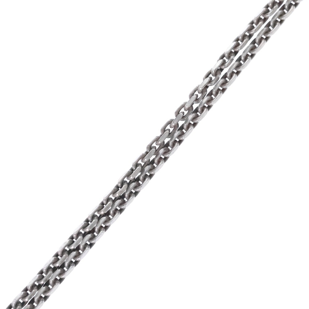 A BATHING APE(アベイシングエイプ) LOGO NECKLESS レイヤードロゴ ネックレス シルバー