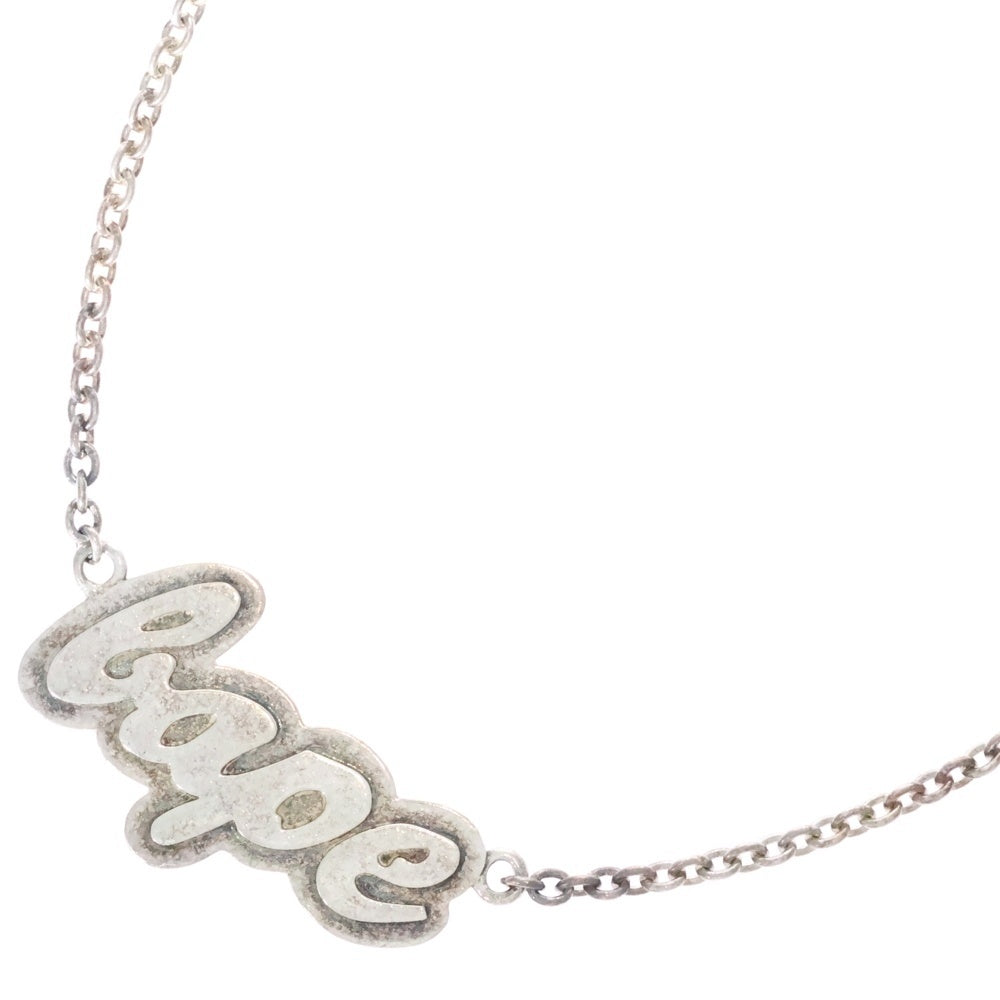 A BATHING APE(アベイシングエイプ) LOGO NECKLESS ロゴネックレス シルバー