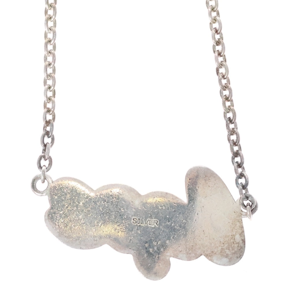 A BATHING APE(アベイシングエイプ) LOGO NECKLESS ロゴネックレス シルバー