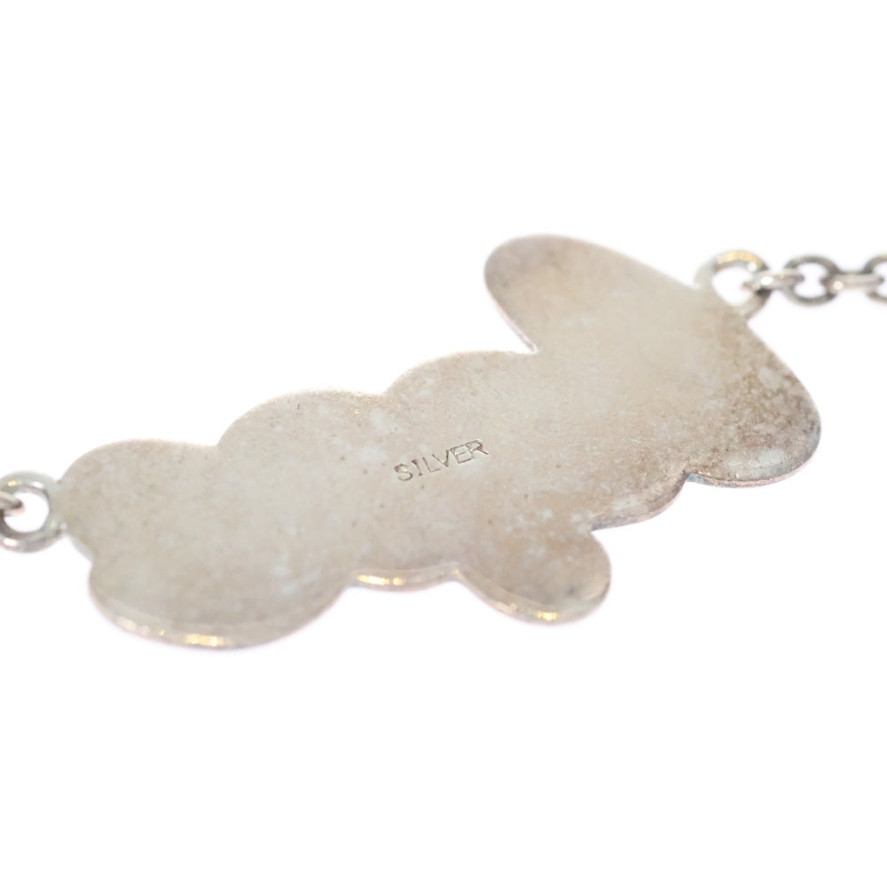 A BATHING APE(アベイシングエイプ) LOGO NECKLESS ロゴネックレス シルバー