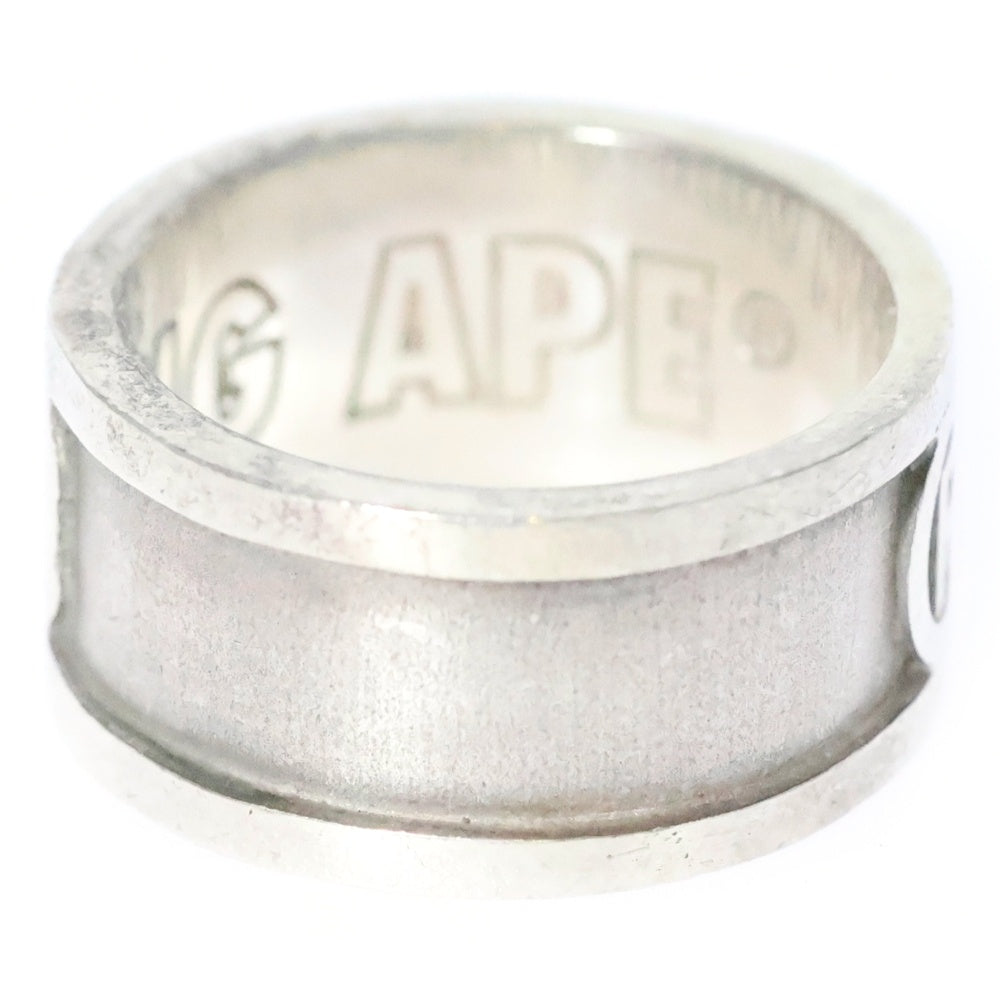 A BATHING APE(アベイシングエイプ) LETTERING LOGO リング シルバー
