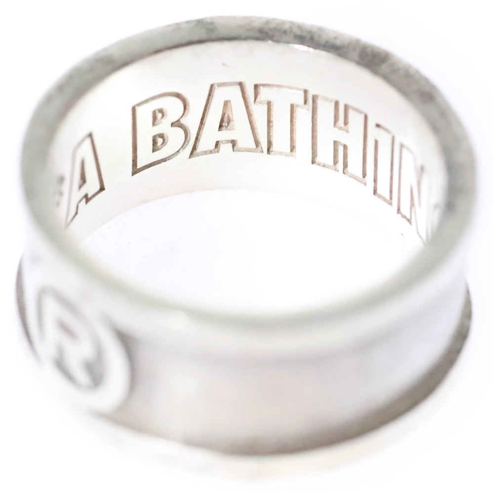 A BATHING APE(アベイシングエイプ) LETTERING LOGO リング シルバー