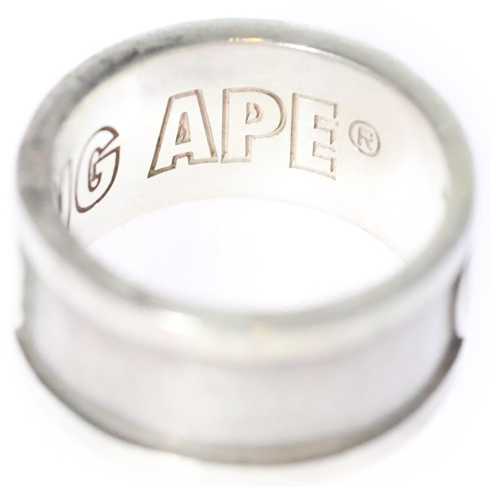 A BATHING APE(アベイシングエイプ) LETTERING LOGO リング シルバー