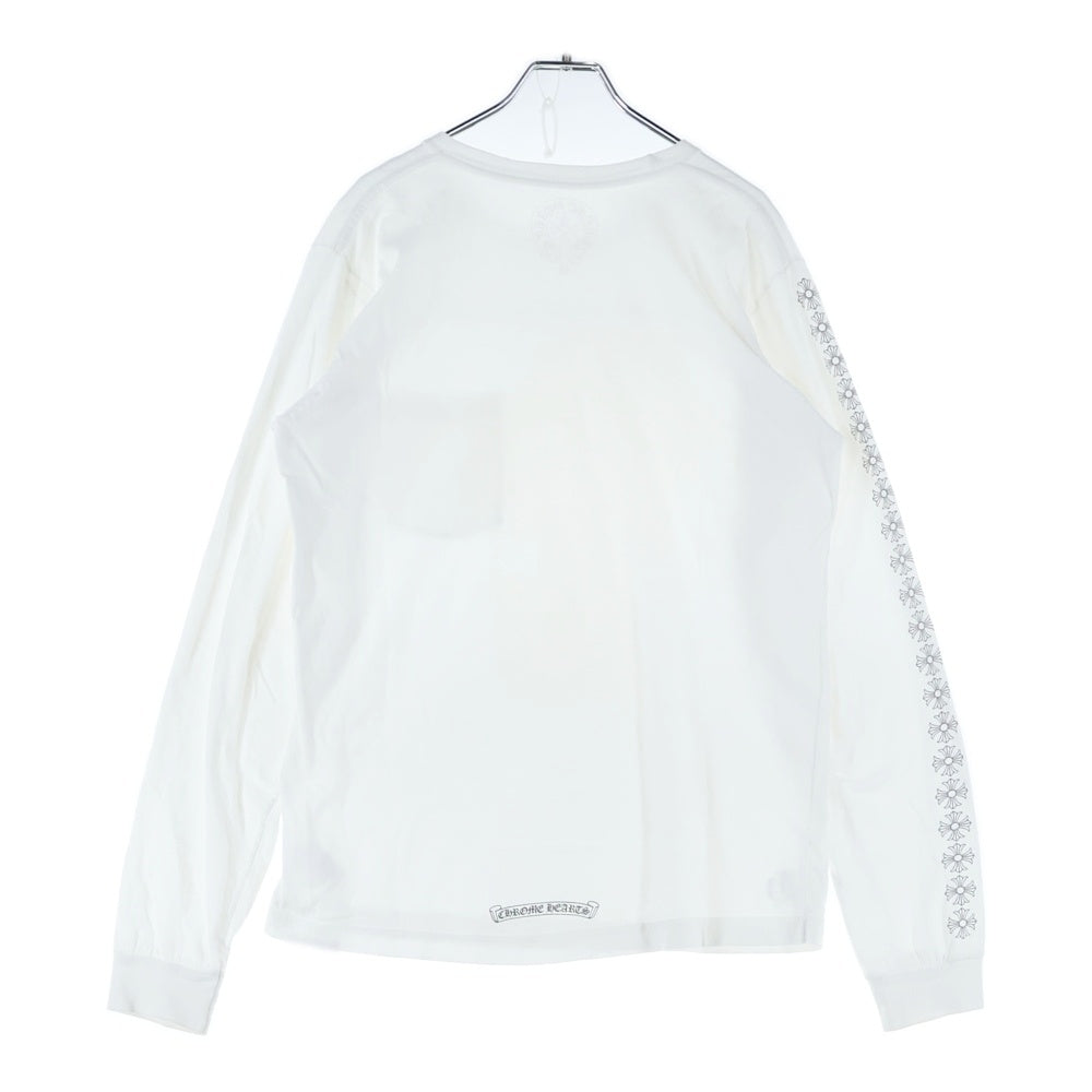 CHROME HEARTS(クロムハーツ) CH PLUS L S CHプラス アームプリント 長袖Tシャツ ロングスリーブカットソー ホワイト